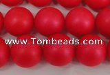 CSB1306 15.5 inches 6mm matte round shell pearl beads wholesale