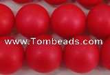 CSB1308 15.5 inches 10mm matte round shell pearl beads wholesale