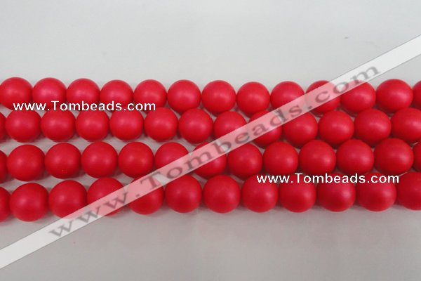 CSB1308 15.5 inches 10mm matte round shell pearl beads wholesale