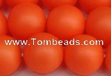 CSB1314 15.5 inches 12mm matte round shell pearl beads wholesale