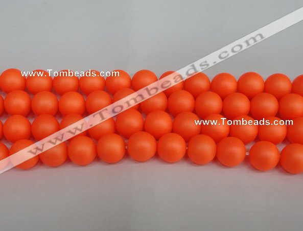 CSB1314 15.5 inches 12mm matte round shell pearl beads wholesale