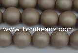 CSB1321 15.5 inches 6mm matte round shell pearl beads wholesale