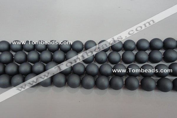 CSB1327 15.5 inches 8mm matte round shell pearl beads wholesale