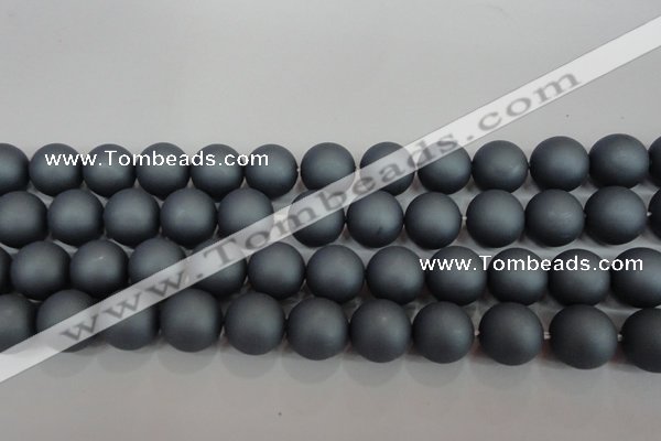 CSB1329 15.5 inches 12mm matte round shell pearl beads wholesale