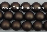 CSB1331 15.5 inches 6mm matte round shell pearl beads wholesale