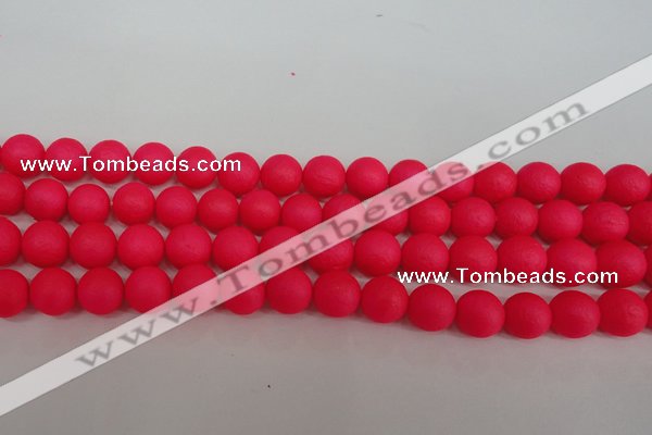 CSB1345 15.5 inches 4mm matte round shell pearl beads wholesale