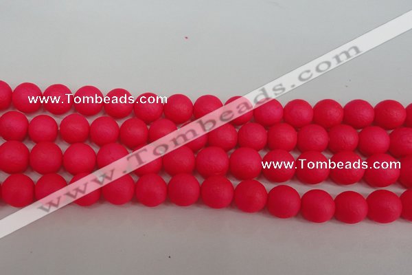 CSB1346 15.5 inches 6mm matte round shell pearl beads wholesale