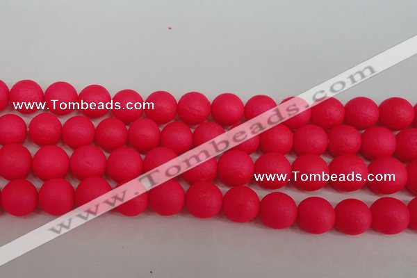 CSB1347 15.5 inches 8mm matte round shell pearl beads wholesale