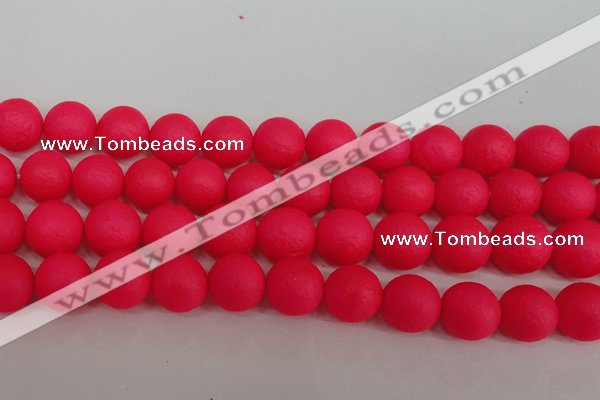 CSB1348 15.5 inches 10mm matte round shell pearl beads wholesale