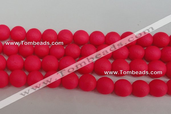CSB1349 15.5 inches 12mm matte round shell pearl beads wholesale