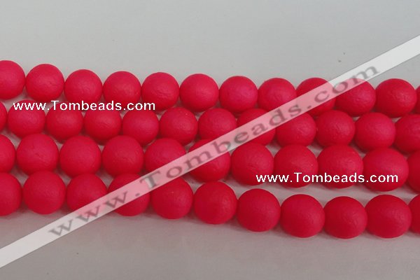 CSB1349 15.5 inches 12mm matte round shell pearl beads wholesale