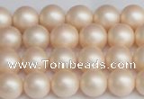 CSB1362 15.5 inches 8mm matte round shell pearl beads wholesale