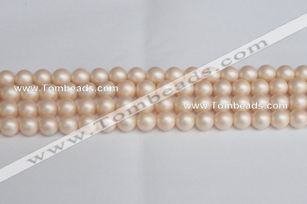 CSB1364 15.5 inches 12mm matte round shell pearl beads wholesale