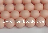CSB1367 15.5 inches 8mm matte round shell pearl beads wholesale