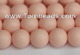 CSB1368 15.5 inches 10mm matte round shell pearl beads wholesale