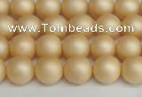 CSB1377 15.5 inches 8mm matte round shell pearl beads wholesale