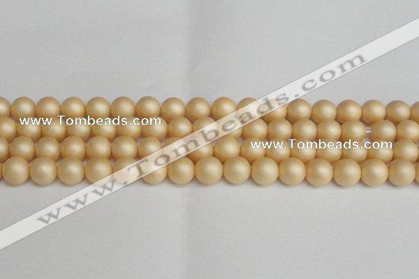 CSB1379 15.5 inches 12mm matte round shell pearl beads wholesale