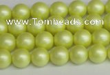 CSB1385 15.5 inches 4mm matte round shell pearl beads wholesale