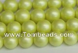 CSB1386 15.5 inches 6mm matte round shell pearl beads wholesale