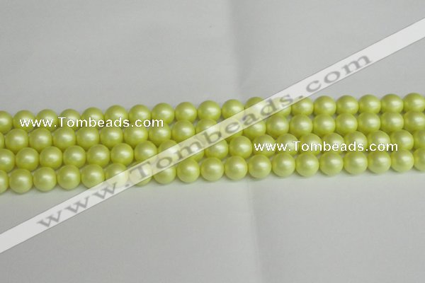 CSB1387 15.5 inches 8mm matte round shell pearl beads wholesale