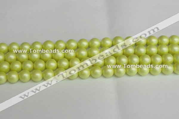 CSB1389 15.5 inches 12mm matte round shell pearl beads wholesale