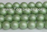 CSB1390 15.5 inches 4mm matte round shell pearl beads wholesale