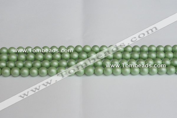 CSB1391 15.5 inches 6mm matte round shell pearl beads wholesale