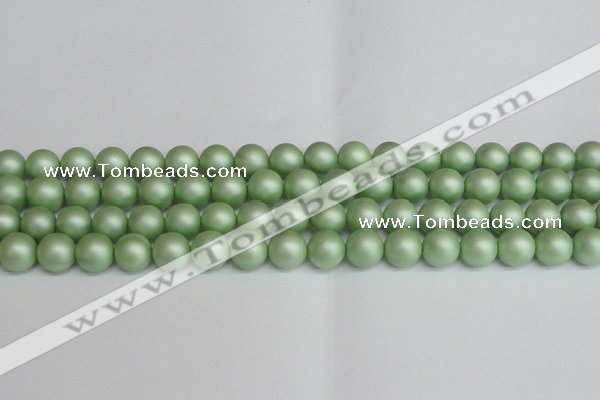 CSB1393 15.5 inches 10mm matte round shell pearl beads wholesale