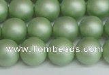 CSB1394 15.5 inches 12mm matte round shell pearl beads wholesale