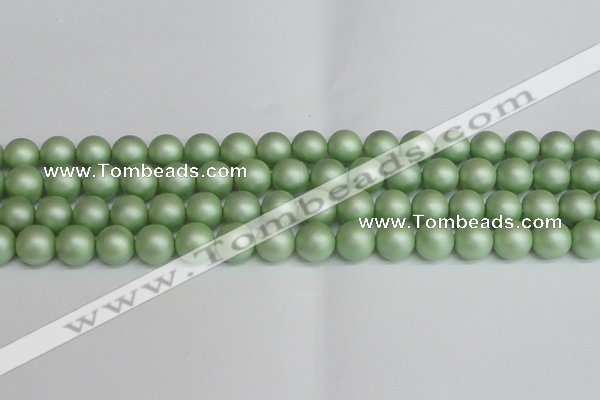 CSB1394 15.5 inches 12mm matte round shell pearl beads wholesale