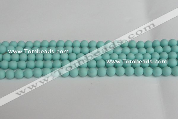 CSB1401 15.5 inches 6mm matte round shell pearl beads wholesale