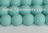 CSB1403 15.5 inches 10mm matte round shell pearl beads wholesale