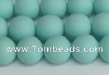 CSB1404 15.5 inches 12mm matte round shell pearl beads wholesale