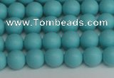 CSB1406 15.5 inches 6mm matte round shell pearl beads wholesale