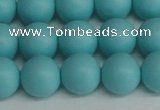 CSB1409 15.5 inches 12mm matte round shell pearl beads wholesale