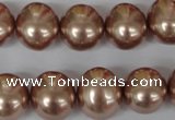 CSB141 15.5 inches 12*15mm – 13*16mm oval shell pearl beads