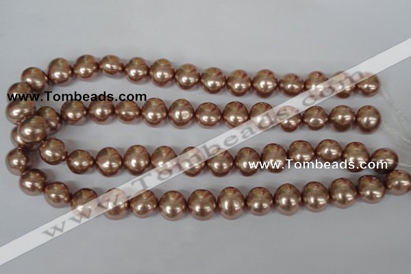 CSB141 15.5 inches 12*15mm – 13*16mm oval shell pearl beads