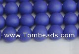 CSB1411 15.5 inches 6mm matte round shell pearl beads wholesale