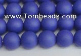 CSB1412 15.5 inches 8mm matte round shell pearl beads wholesale