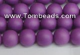 CSB1416 15.5 inches 6mm matte round shell pearl beads wholesale