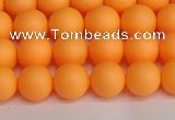 CSB1421 15.5 inches 6mm matte round shell pearl beads wholesale