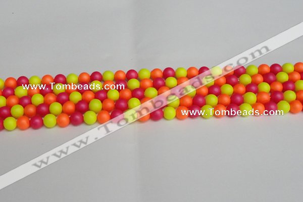 CSB1425 15.5 inches 4mm matte round shell pearl beads wholesale