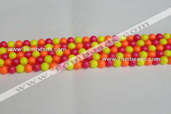 CSB1426 15.5 inches 6mm matte round shell pearl beads wholesale