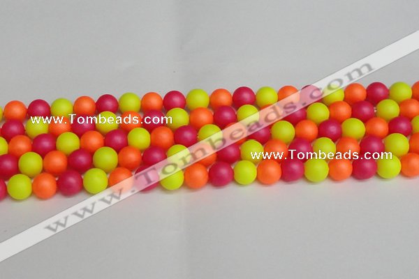 CSB1429 15.5 inches 12mm matte round shell pearl beads wholesale