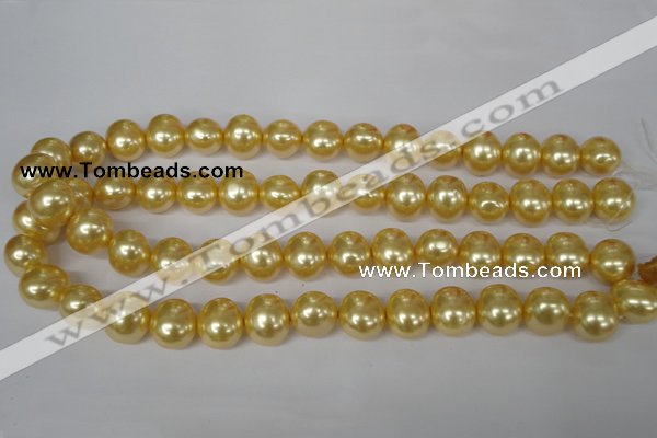 CSB143 15.5 inches 12*15mm – 13*16mm oval shell pearl beads