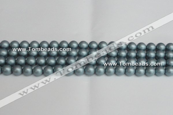 CSB1437 15.5 inches 8mm matte round shell pearl beads wholesale