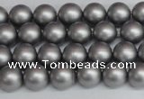 CSB1441 15.5 inches 6mm matte round shell pearl beads wholesale