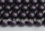 CSB1446 15.5 inches 6mm matte round shell pearl beads wholesale