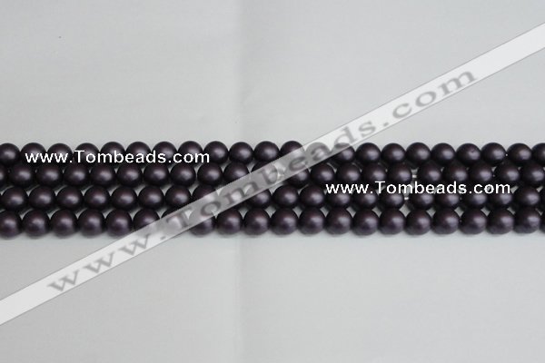 CSB1446 15.5 inches 6mm matte round shell pearl beads wholesale