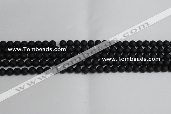 CSB1456 15.5 inches 6mm matte round shell pearl beads wholesale